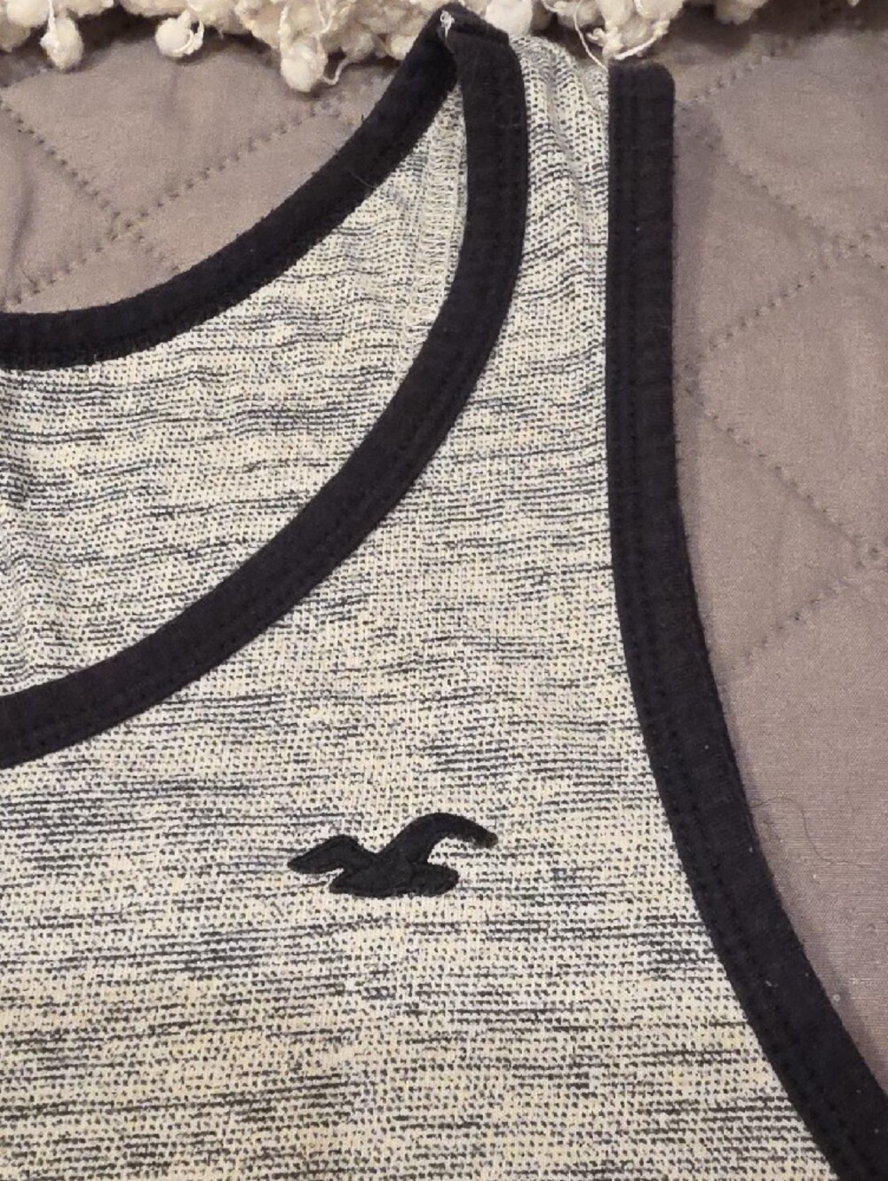 Hollister Grey Marl Heather Tank with Black Trim - Picture 13 of 13